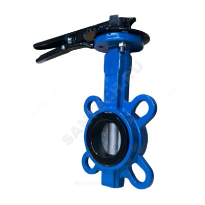 Затвор дисковый поворотный чугун межфл диск нерж манжета EPDM с рукояткой 2051HA Benarmo