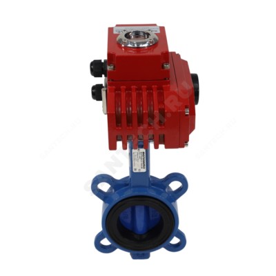 Затвор дисковый поворотный чугун межфл диск чугун манжета EPDM с электроприводом QB 220В 2010HA Benarmo