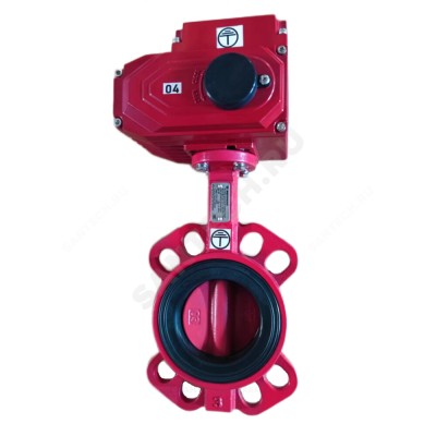 Затвор дисковый поворотный чугун межфл диск чугун манжета EPDM с электроприводом Q 230В FBV-ED Benarmo