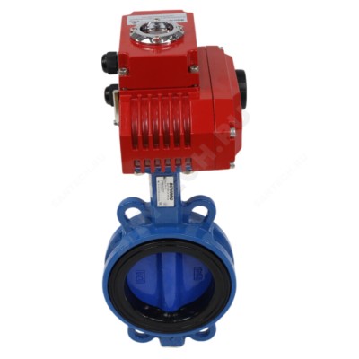 Затвор дисковый поворотный чугун 2010HA Ду 40 Ру16 межфл с электроприводом QB-030 220В диск чугун манжета EPDM Benarmo