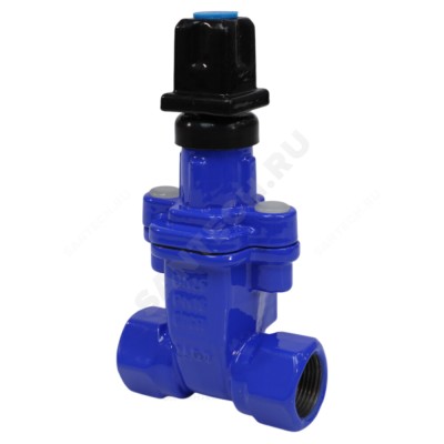 Задвижка чугун 1030W ответвительная обрезиненный клин ВР под Т-ключ Benarmo