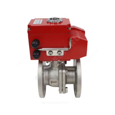 Кран шаровой нерж SS316 фл полнопроходной двухсоставной 220В Benarmo