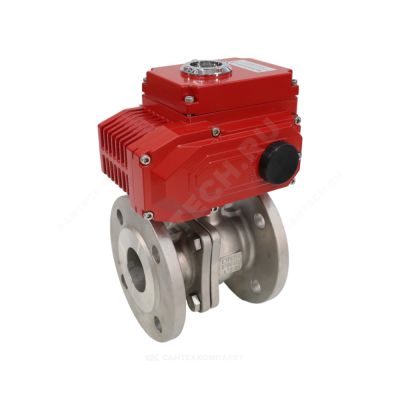 Кран шаровой нерж SS316 фл полнопроходной двухсоставной 220В Benarmo