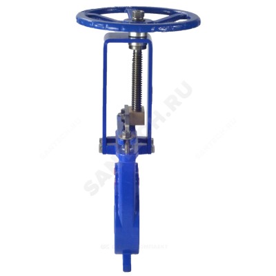 Задвижка шиберная чугун двусторонняя межфл со штурвалом уплотнение: EPDM Benarmo