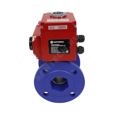 Кран шаровой чугун Ру16 фл полнопроходной с электроприводом Benarmo