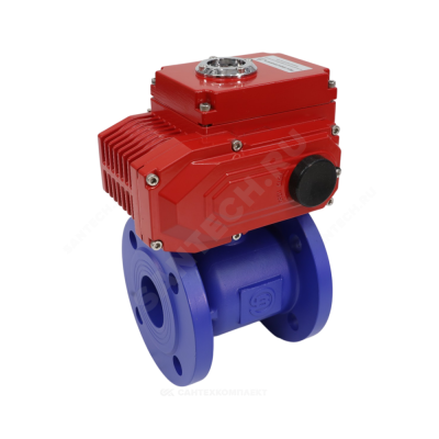 Кран шаровой чугун Ру16 фл полнопроходной с электроприводом Benarmo