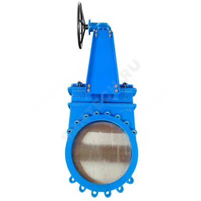 Задвижка шиберная двусторонняя чугун 1140RA Ду 800 Ру6 межфл с редуктором под электропривод ISO F14 уплотнение: NBR Benarmo .