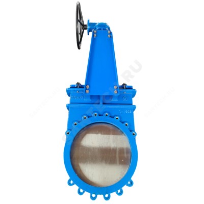 Задвижка шиберная двусторонняя чугун 1140RA Ду 800 Ру6 межфл с редуктором под электропривод ISO F14 уплотнение: NBR Benarmo .